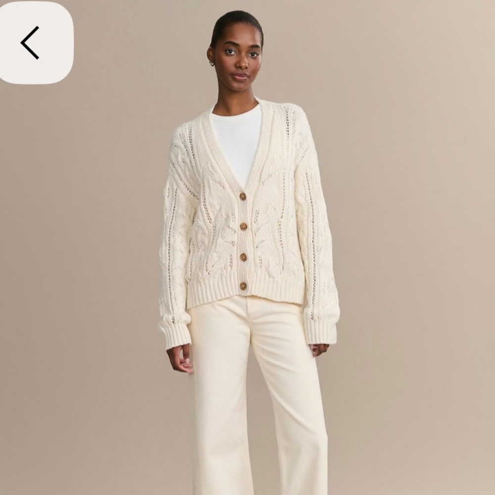 Target A New Day Cardigan Chunky Sweater Cream